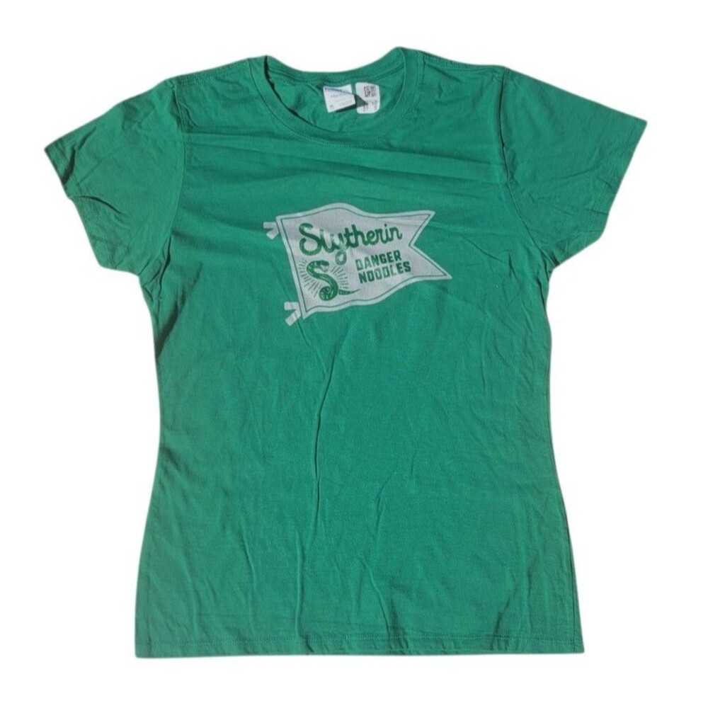 Slytherin Danger Noodles Hogwarts Harry Potter Women's Green Medium T-Shirt NEW